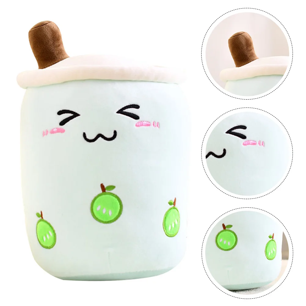 Milk Tea Child Stuffed Toy Bubble Cup Shaped Pillow down Cotton Creative Throw for Baby