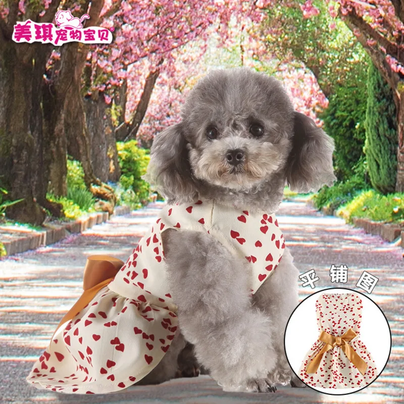 New Pet Supplies Pet New Dog Clothing Summer Rainbow Skirt Spring/Summer Pet Clothing Leopard Print Dog Dress