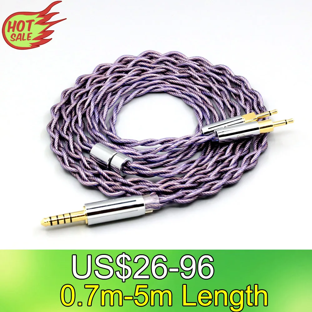 Type2 1.8mm 140 cores litz 7N OCC Headphone Earphone Cable For Sennheiser HD700 Headphone 2.5mm pin 4 core 1.8mm LN007861