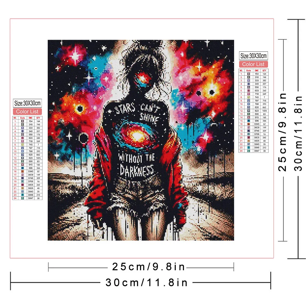 AZQSD Diamond Art Mosaic Girl Portrait Woman Home Wall Decor Diamond Painting New Starry Sky Planet Home Wall Decor Full Kits