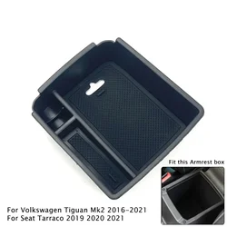 Car Armrest Storage Box Tray For Volkswagen VW Tiguan MK2 2017 2018 2019 2020 2021 2022 Accessories Taos Comfortline 2022