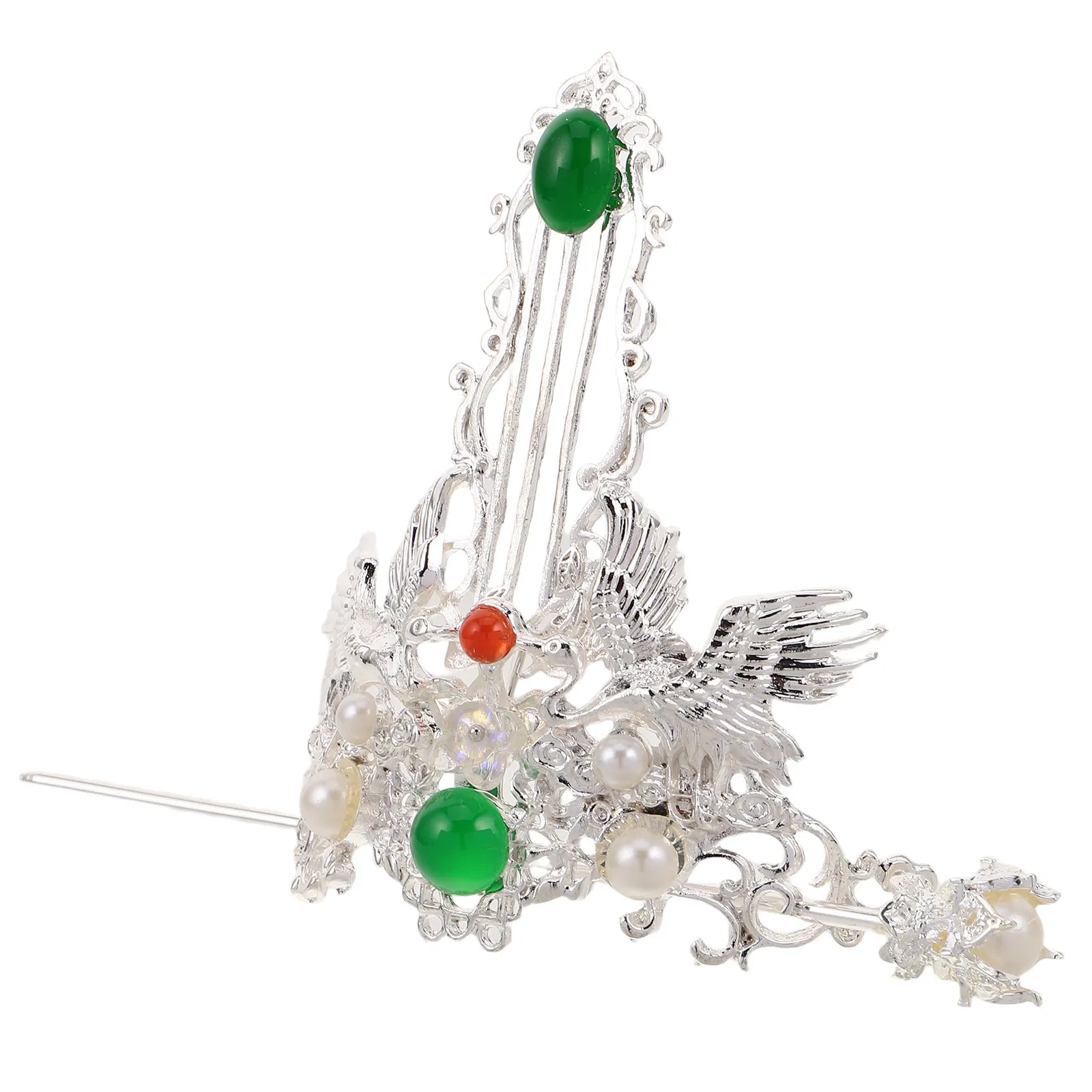 

Винтажная китайская заколка для волос для женщин: заколка-шпилька в старинном стиле из сплава с мотивом журавля – зажим для пучка Ханьфу, приспособление для создания прически-шиньон для косплея