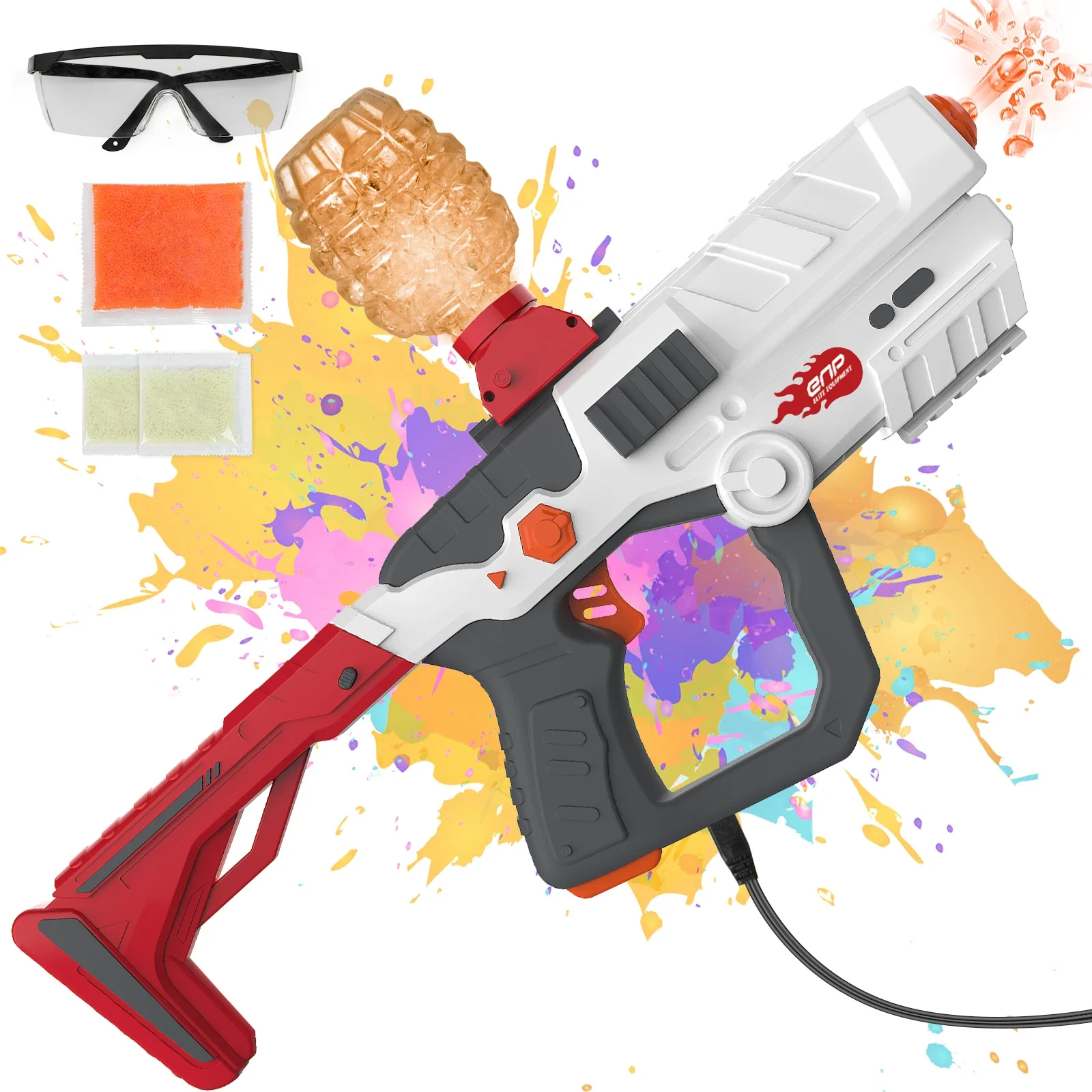 전기 젤 볼 블래스터 장난감, 수동/자동 친환경 스플래터 볼 블래스터, 야외 슈팅 게임에 적합