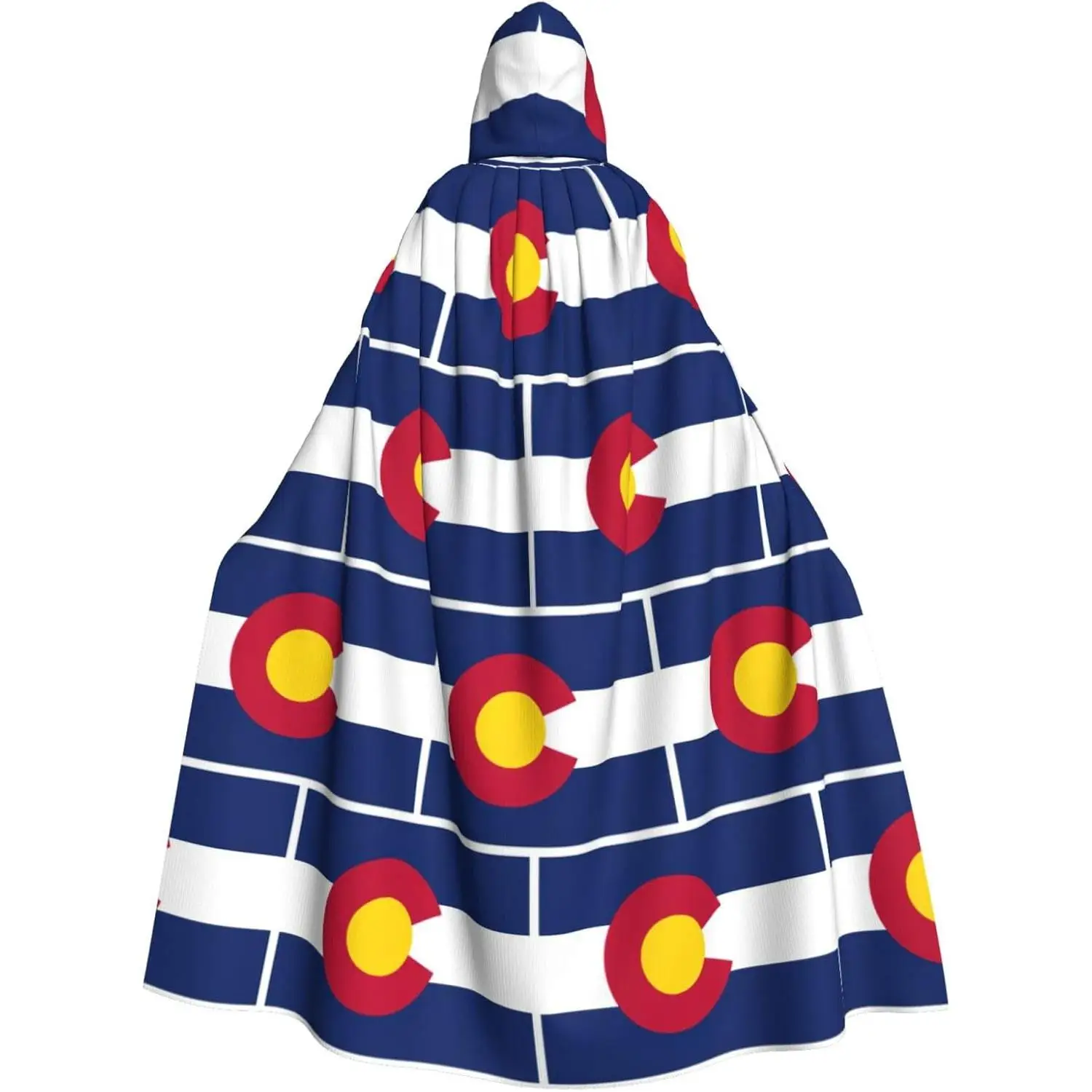 

Unisex robes capes Adult Colorado state flag Print Hooded Cloak for Cosplay Halloween Carnival Costumes