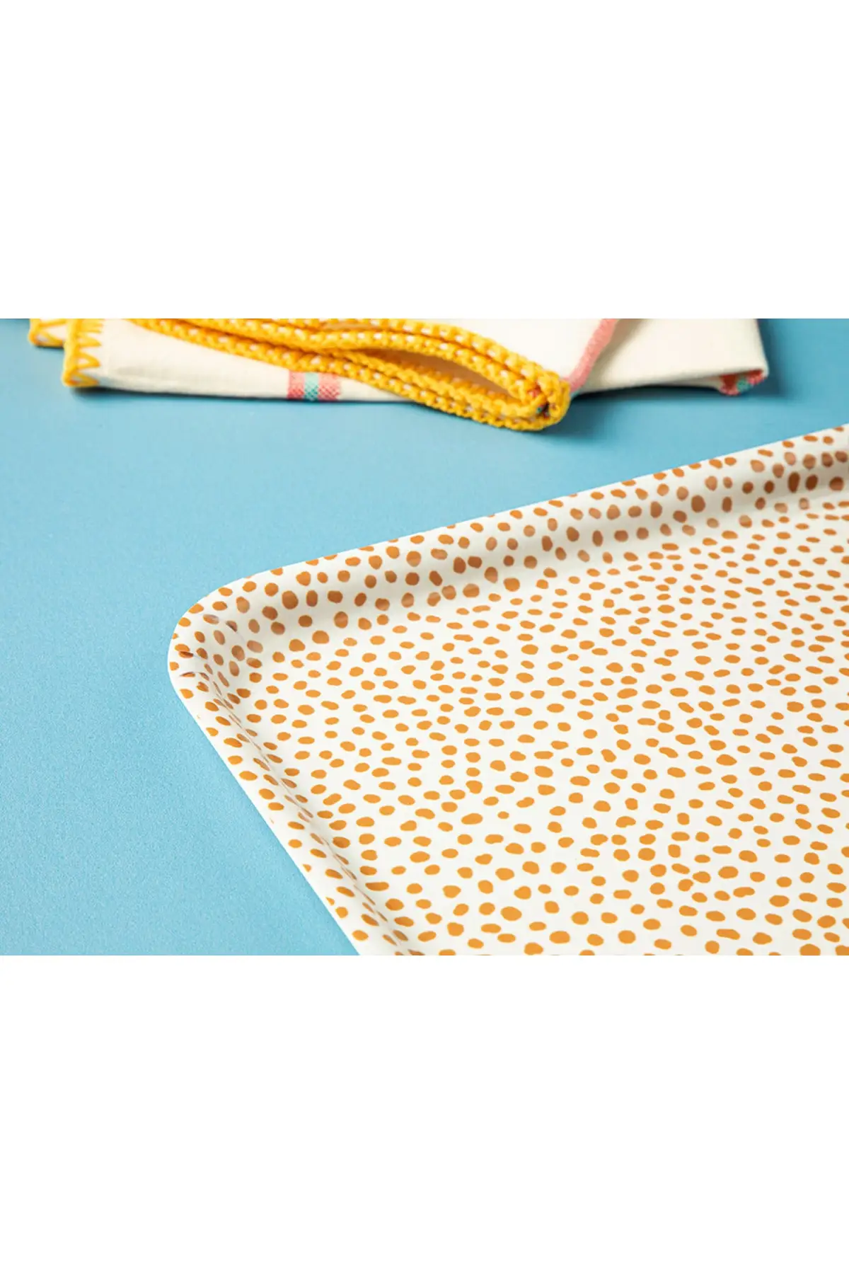 

Blessed Dots melamine tray 27x36 Cm mustard luxury 2022 tray Tea tray Tea tray