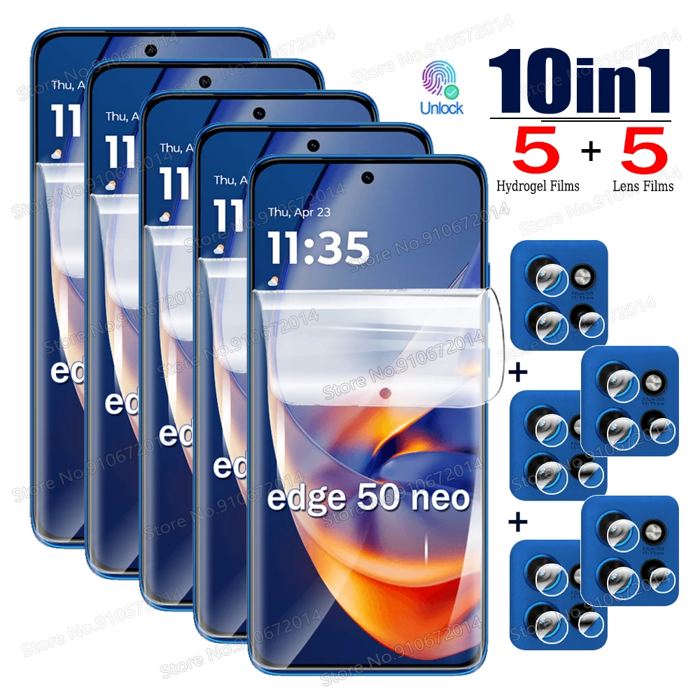 

10IN1 Hydrogel Film For Motorola Moto Edge 50 Neo Lens Film For Moto Edge 60 50 30 Ultra 20 Fusion 40 Neo Pro Screen Protectors