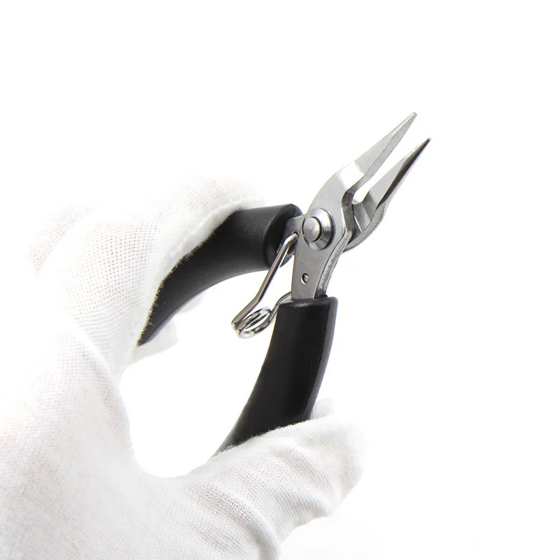 4 인치 전자 가위 다기능 미니 펜치 쥬얼리 곡선 뾰족한 코 대각선 펜치 핸드 전기 도구 커터
