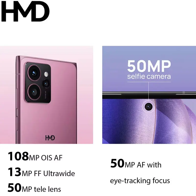 HMD-Skylineスマートフォン,snapdragon 7s gen 2,144 mp ois afカメラ,4倍ズーム,2022 hzリフレッシュレート,NFC, 5g,新しい,