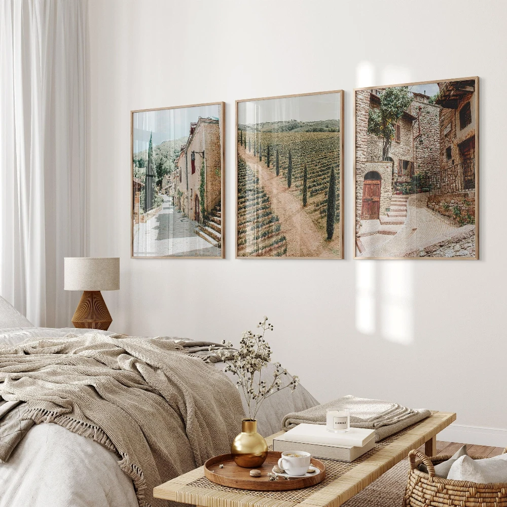 Tuscany Set of 3 Printable Photography Italian Country Wall Art Italy Landscape Prints Italy Canvas Art Tuscany Farmhouse Decor