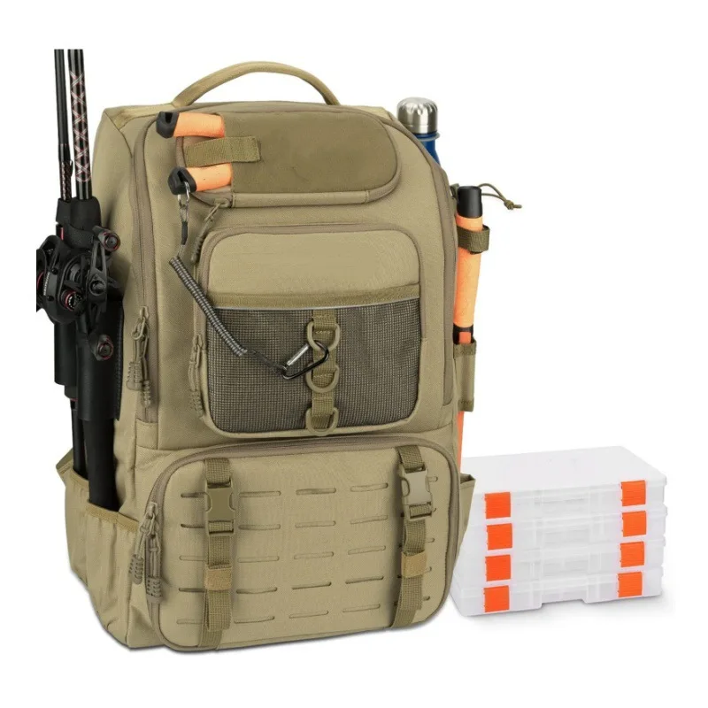 Outdoor Fishing Backpack Foldable Multifunctional Large Capacity Fishing Line Fishing Backpack