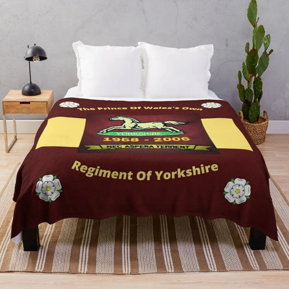 Remembering The Prince Of Wales's Own Regiment Of Yorkshire Throw Blanket Blankets For Bed