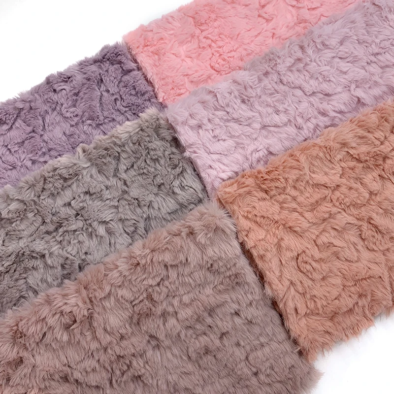 Sewbato 1cm Soft DIY Sewing Fabric 25x45cm Eco-friendly Faux Fur Fabric Handmade Doll/costume High Quality Minky Fabric