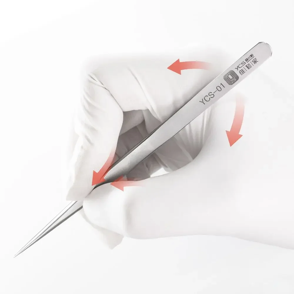 YCS 01 Tweezers Motherboard Repair Hand Tools Non-magnetic High Tenacity Stainless Steel Ultra Fine Precise  Phones SMD PCB BGA