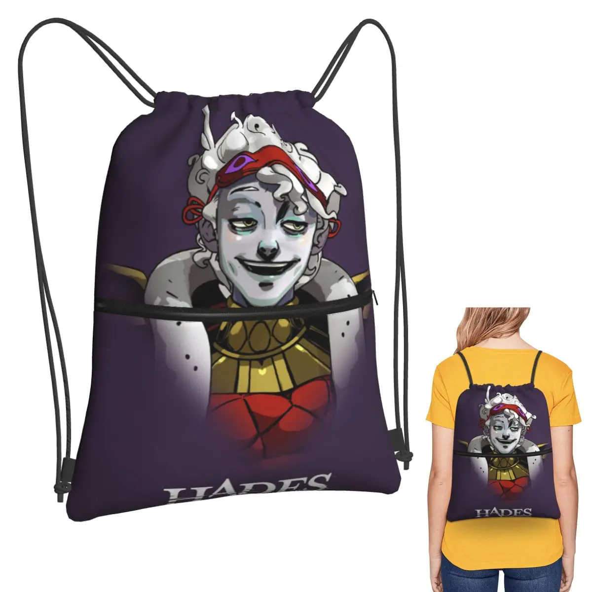 Role Playing Games Hades Backpacks Fashion Drawstring Bags Sundries Bag Book Bags for Travel Students