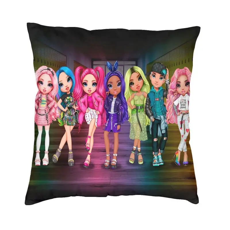 Luxury Rainbow High Winter Break Cushion Cover Velvet Throw Pillow Case Decoration Pillowcase