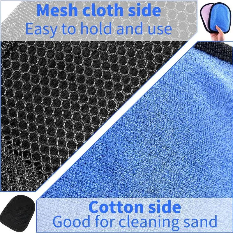 Beach Sand Mitt Wipe Off Mitt Sand Cleaning Gloves Travel Accessories Skin Friendly Clean Sand From Skin For Sandboxes