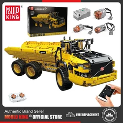 MOULD KING 17010 Technical Car Engineering Vehicle Toys APP RC Dump Truck Set Blocks MOC-8002 Bricks Christmas Gifts For Boys