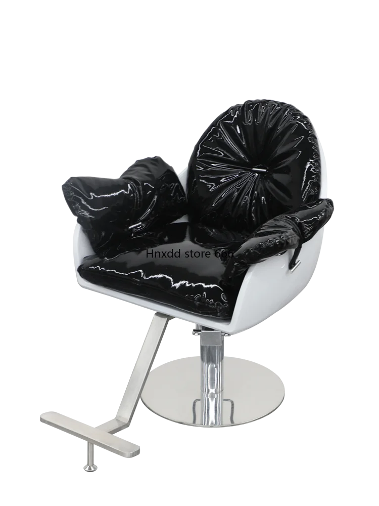 Hair scissors lift barber shop chair Stainless steel chair for hair salon