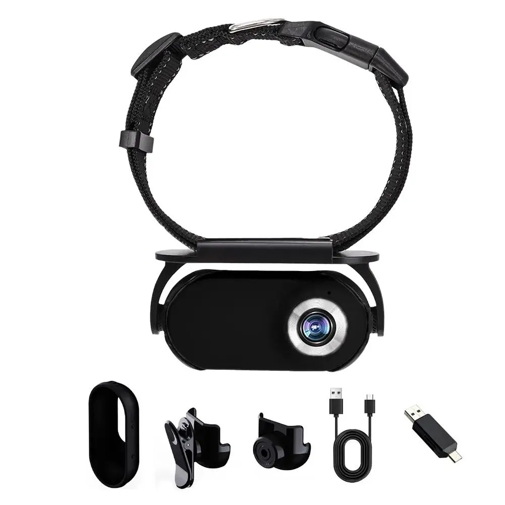 Cat Collar Camera For Pet Cameras & Monitors With Wide Angle Lens Mini Portable Stable Sport Action Body Camera With Video O1X2