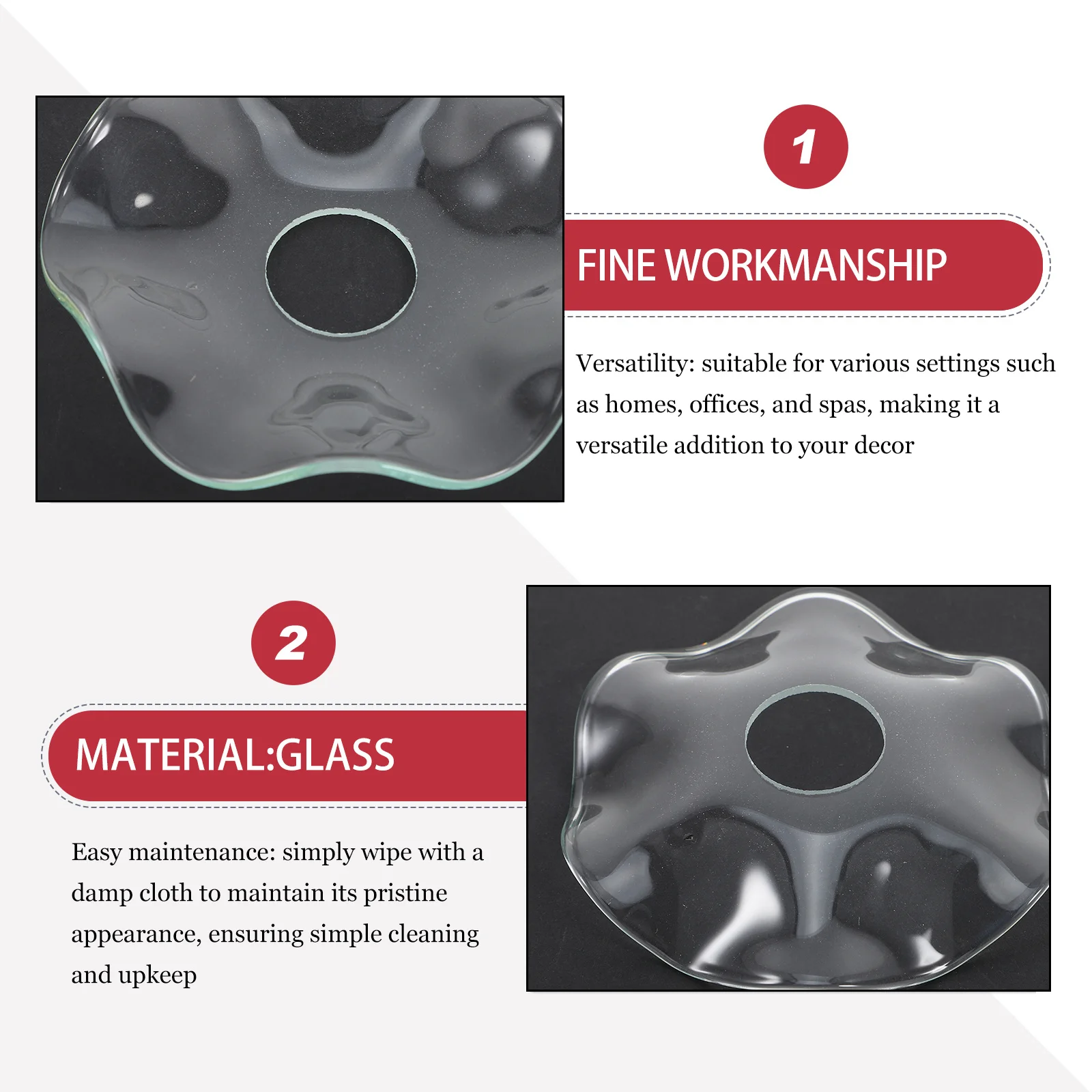 

2Pcs Clear Glass Plate Drip Catcher Rings Decorative Wax Holder for Taper Candles Wedding Table Centerpieces