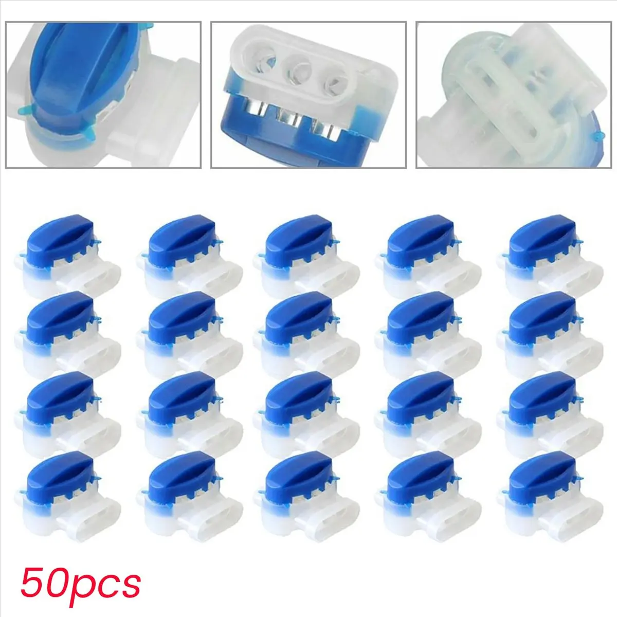 50Pcs Robotic Lawnmower Cable Connector Waterproof Gel Connector Terminal 3 Pin Electrical 314 Wire Connectors-DTB1