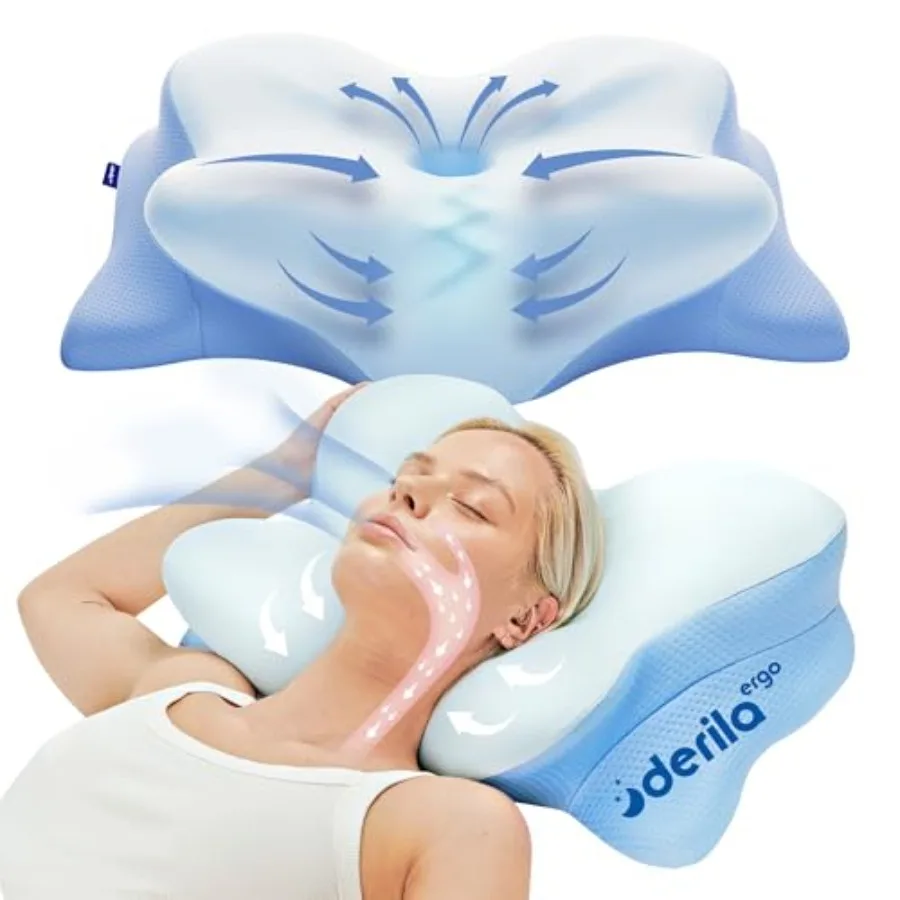 Ergo Cervical Neck Pillow Contour Memory Foam