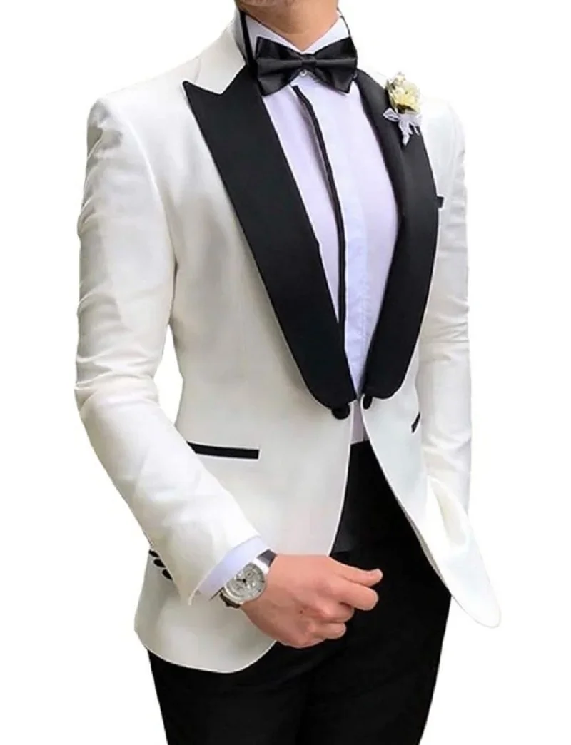 Sky Blue Men Suits Prom Tuxedos Groom Blazer Slim Fit Dinner Party Suit for Wedding Blazer+Pants+Bow
