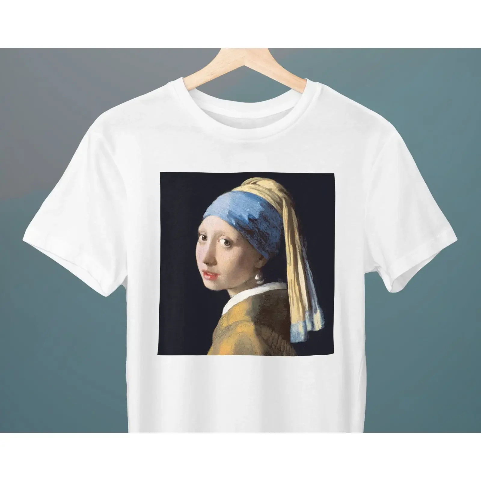 Girl with a Pearl Earring Johannes Vermeer Classic Painting Art T Shirt for Lovers Him Her vintage Washed homme Stylish graphic