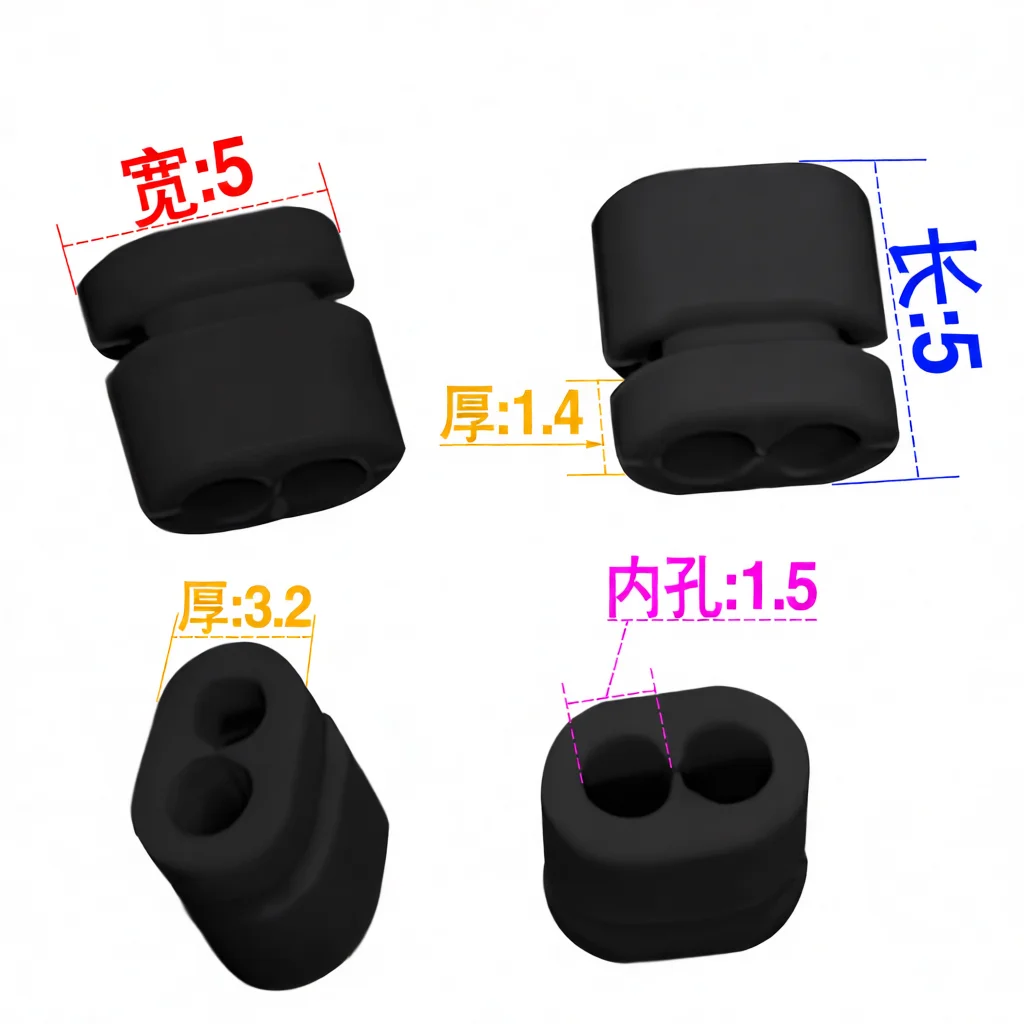 Electrical Cable Grommet Power Cord Protector Strain Relief Buckle Flexible Rubber Management Housing Replacement Kit
