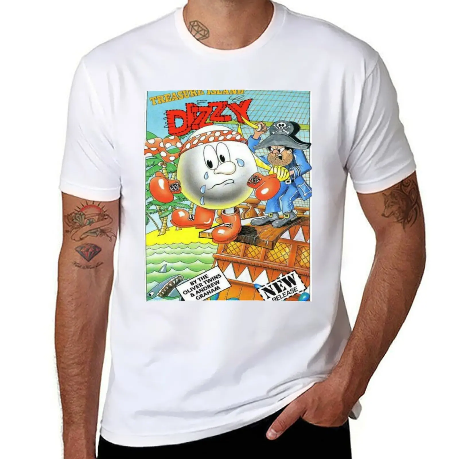 

ZX Spectrum Treasure Island Dizzy T-Shirt anime t shirts oversize cotton t shirts man 100% T-shirt