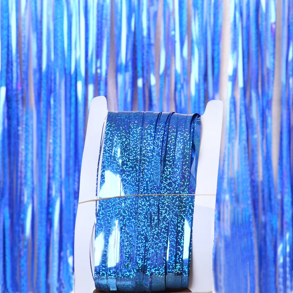 Metallic Lametta Folie Fransen Vorhänge Foto Hintergrund Glitzer Luftschlangen Folie Fransen Hintergrund Vorhang für Weihnachten Hochzeit Hintergrund