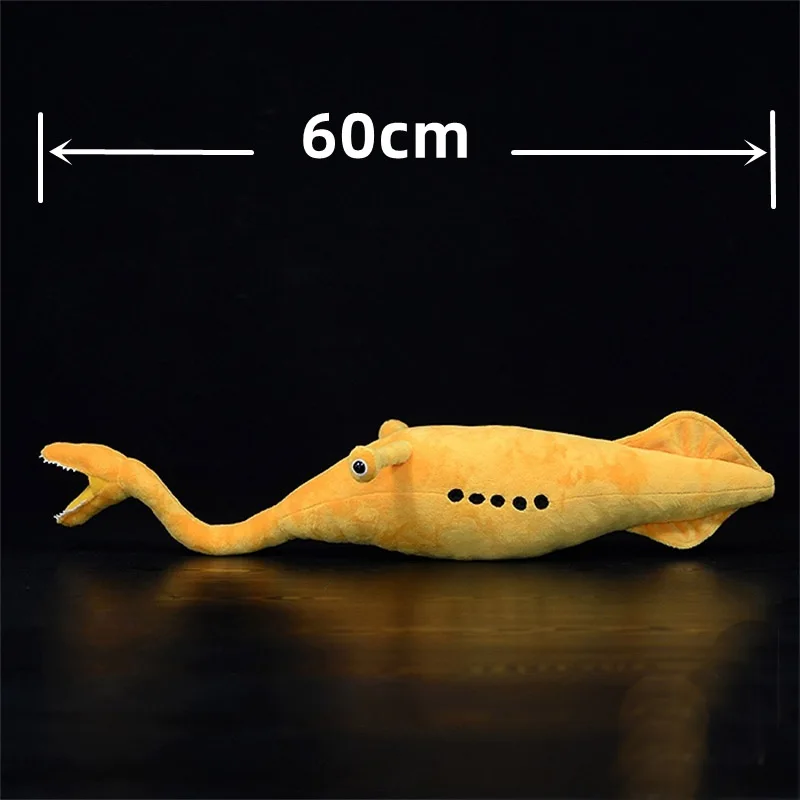 60cm Tully MonsterCambrian Cute Plushie Lamprey Plush Toys Lifelike Ancient Animals Simulation Stuffed Doll Toy