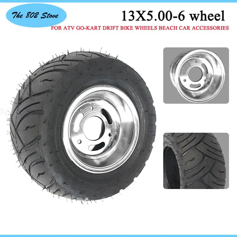 

13x5.00-6 Tire Tubeless Garden Turf Tractor Lawn Mower Riding Mower 6" inch Tire Tires Wheel MINI POCKET SCOOTER ATV GOKART