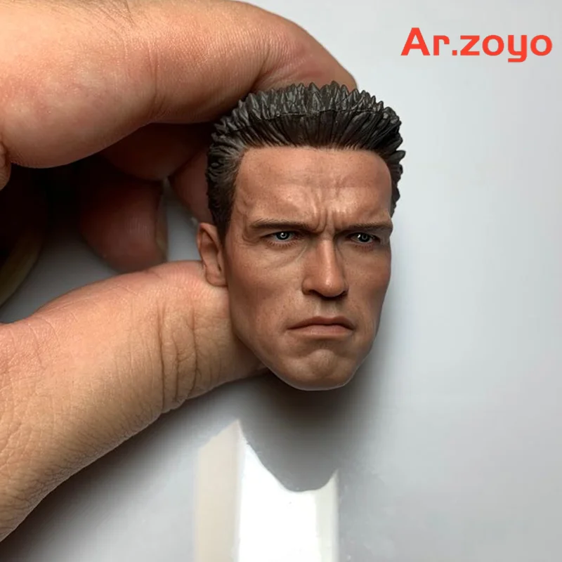 1/6 Arnold T800 Schwarzenegger Hoofd Snijwerk Mannelijke Hoofd Sculptuur Model Fit 12 Inch Mannelijke Soldaat Actie Figuur Lichaam
