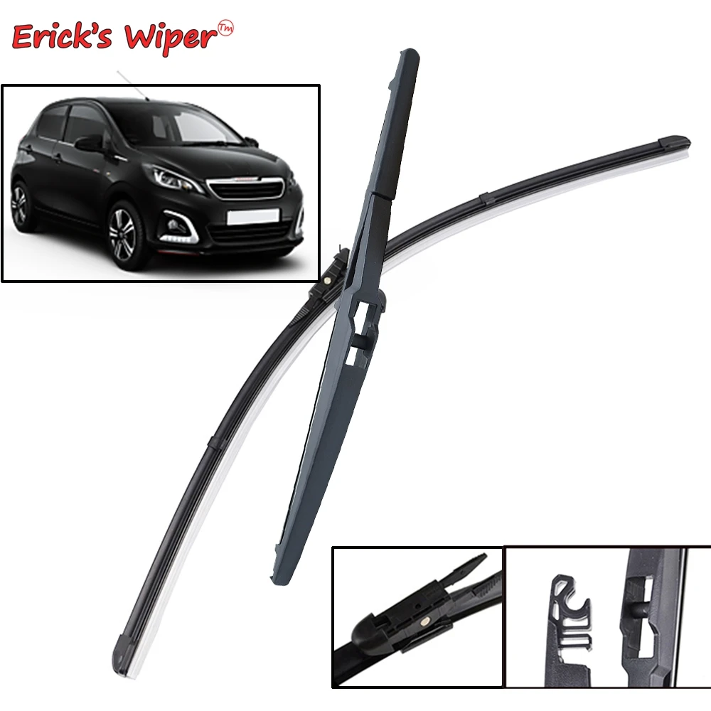 Erick\'s Wiper Front & Rear Wiper Blades Set For Peugeot 108 Citroen C1 Toyota Aygo 2 2014 - Windshield Windscreen Window 26\