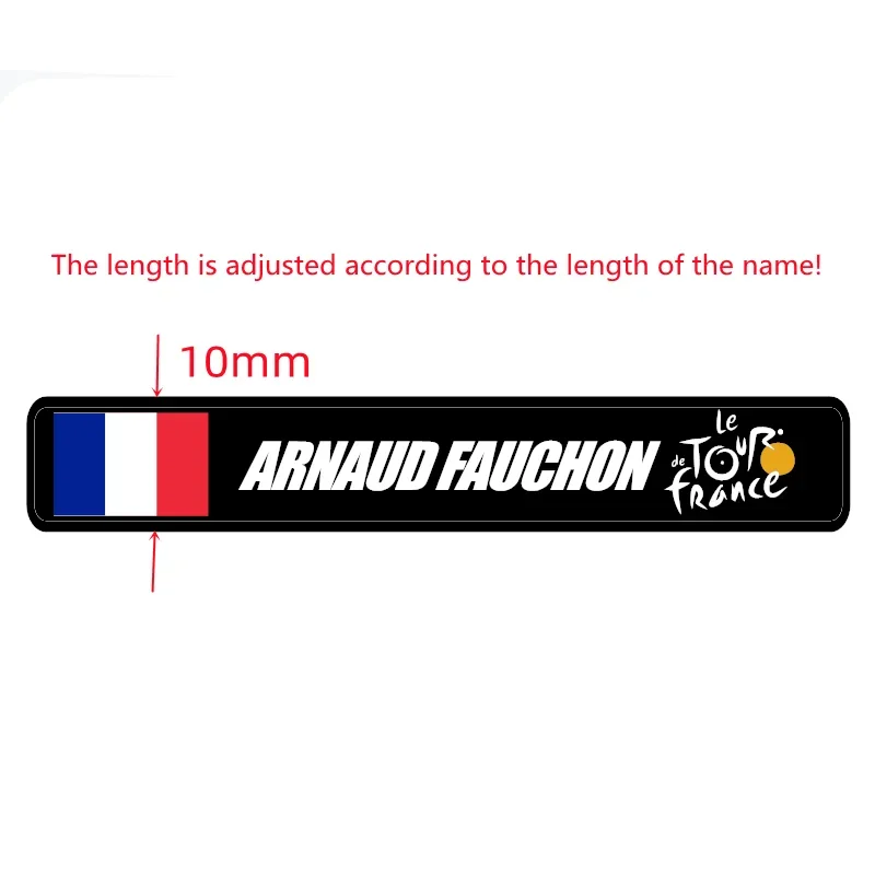 Customized Name National Flag Stickers Antifade Mountain Road Bike Bicycle Helmet Frame Top Tube Rider ID Decals