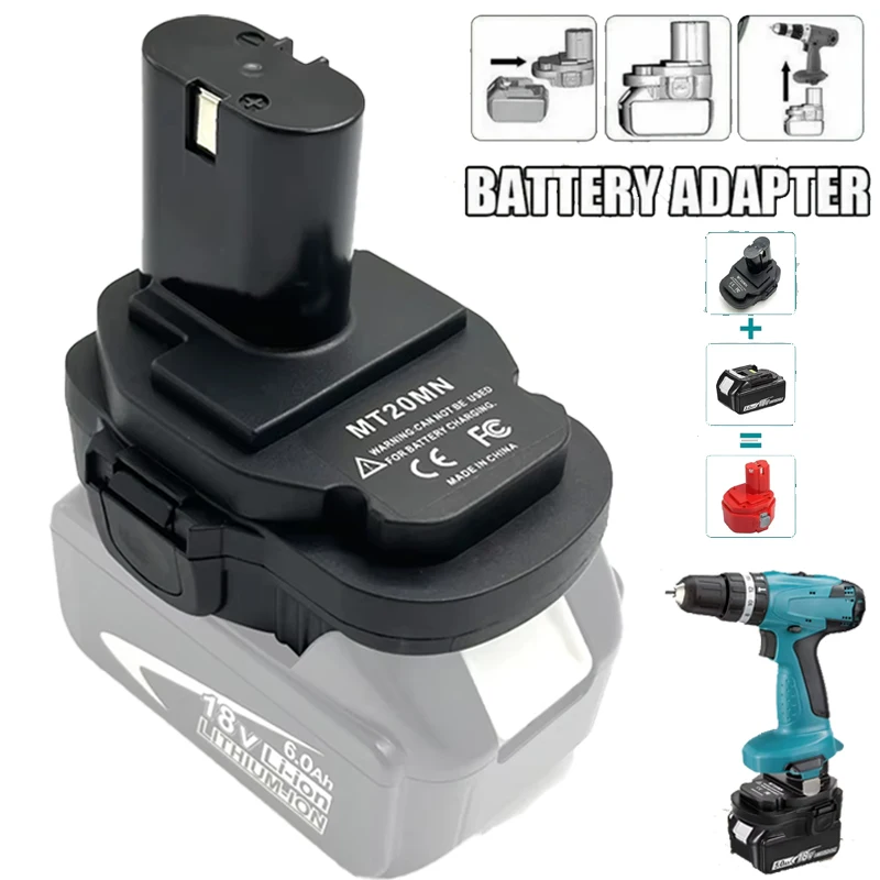 

MT20MN Battery Adapter for Convert Makita 18V Li-ion Battery To Ni-Mh Ni-Cd Battery for Makita NiCad&NiMh Tool Use