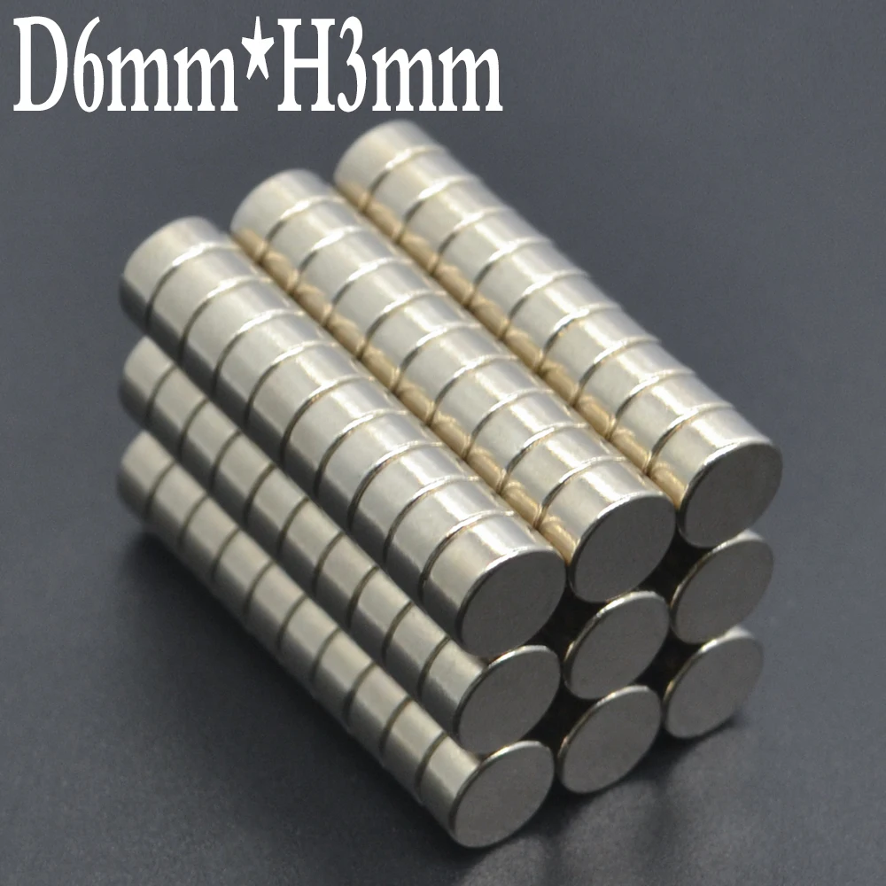 5/100/200/5000PCS 6x3 mm Disc Bulk Sheet Neodymium Magnet 6mmx3mm Small Round Powerful Magnets 6x3mm Rare Earth Magnets   6*3 mm