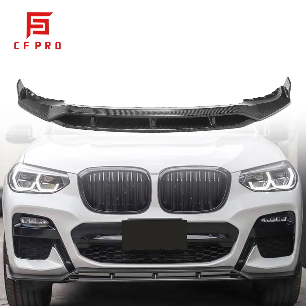 For BMW X3 X4 G01 G02 Carbon Fiber Front Bumper Lip Splitter Front Splitters Winglets Flaps