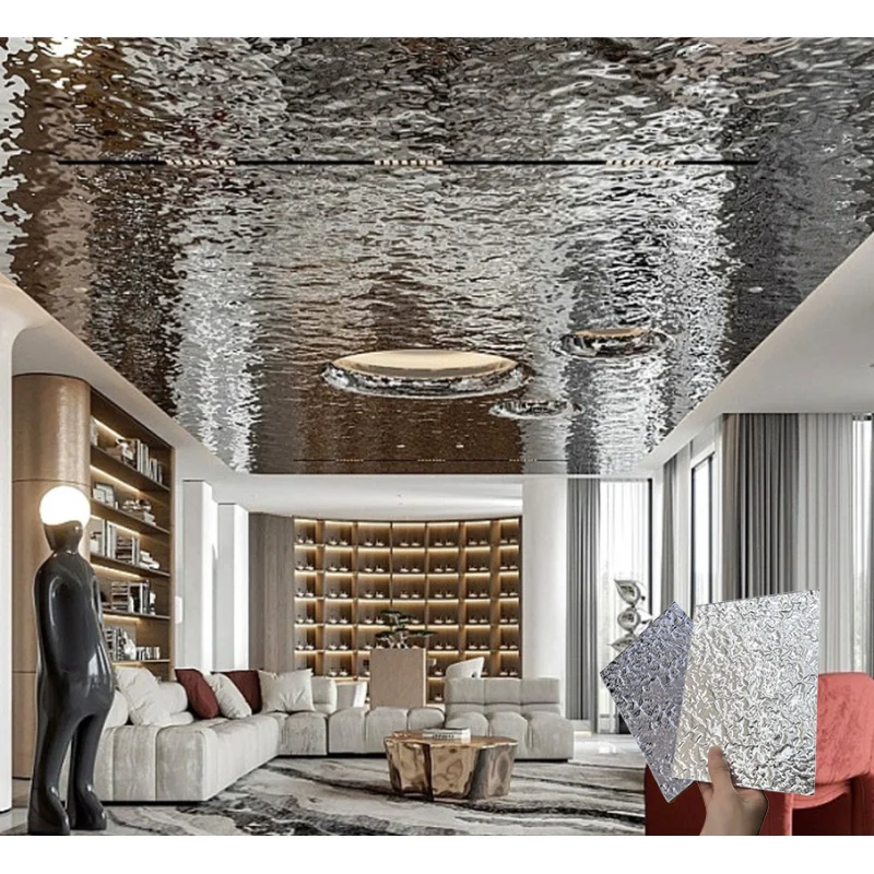 custom.High Quality Waterproof 3D Ripple Corrugated Wall Panel WPC Fluted Hotel Office Flat Apartment Staircase Decora