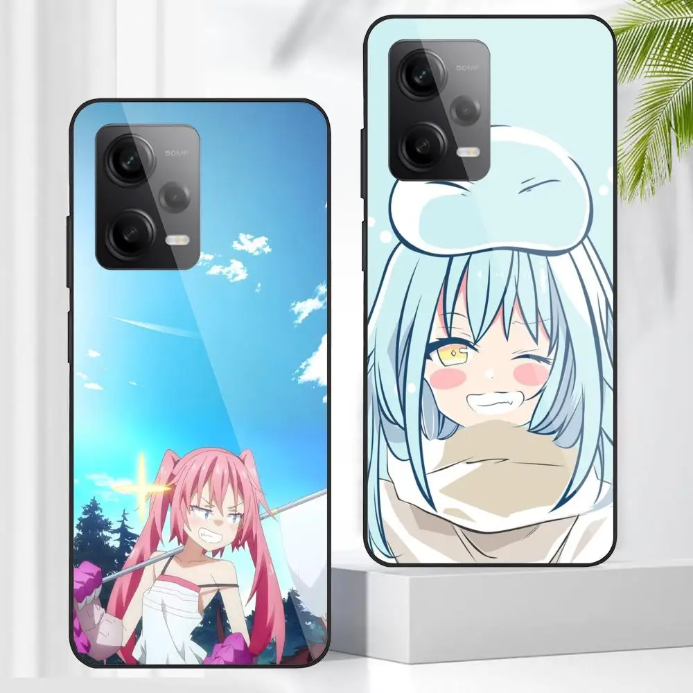 Regarding Reincarnated to Slime Phone Case For Redmi Note 13 Pro Plus 12 11 A3X A1 A2 13C 12C Black Glass Cases