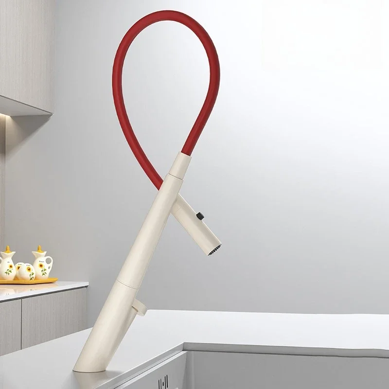 Creative Multi-color Magnetic Universal Multifunctional Sink Faucet Copper Single Hole Hot and Cold Washing Sink Kitchen Faucet