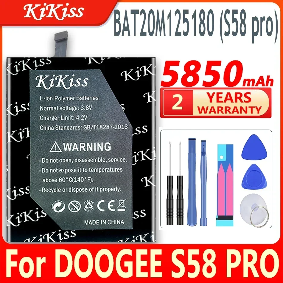 Battery BAT20M125180  (S58 pro) for DOOGEE S58 Pro S58Pro 5850mAh KiKiss Batteries