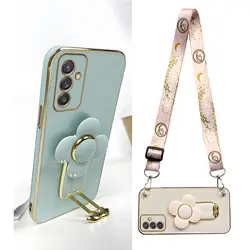 S24plusRotating Windmill Lanyard Strap Case For Samsung Galaxy A55 A15 A25 A35 A04E 4G 5G A24 Plus Cover a 35 25