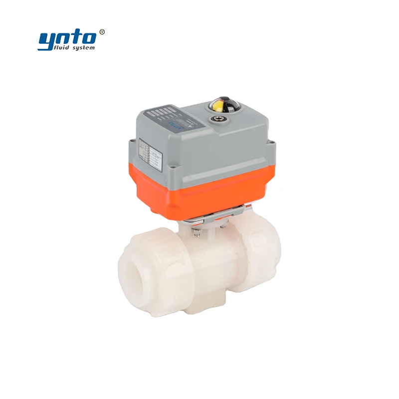 YNTO on/off ball valve220V 12V  DC AC stainless steel UPVC valve electric valve actuator