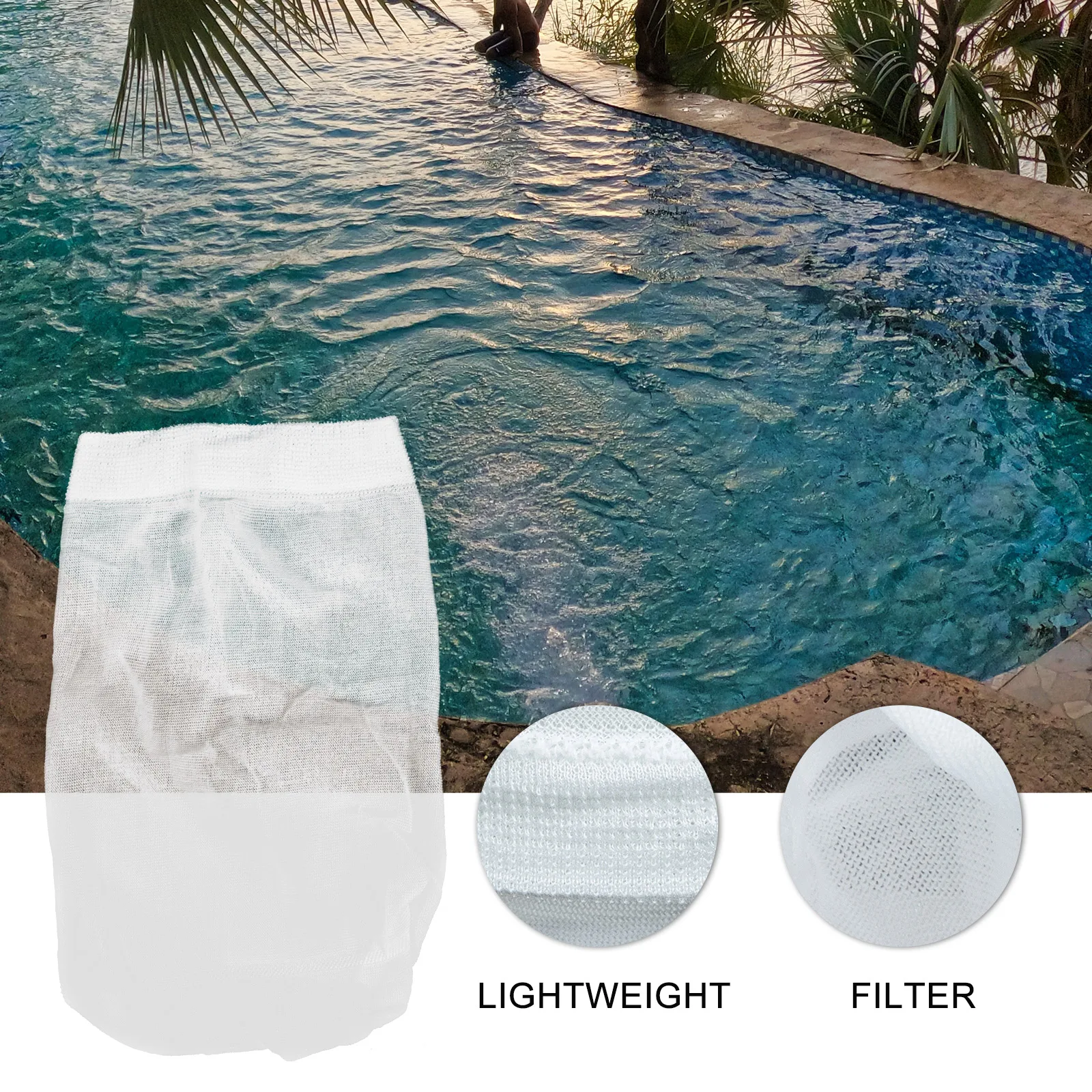 

30pcs Pool Skimmer Socks Nylon Pouches for Inflatable Swimming Pond Cleaner Leaf Hair Filter System Practical