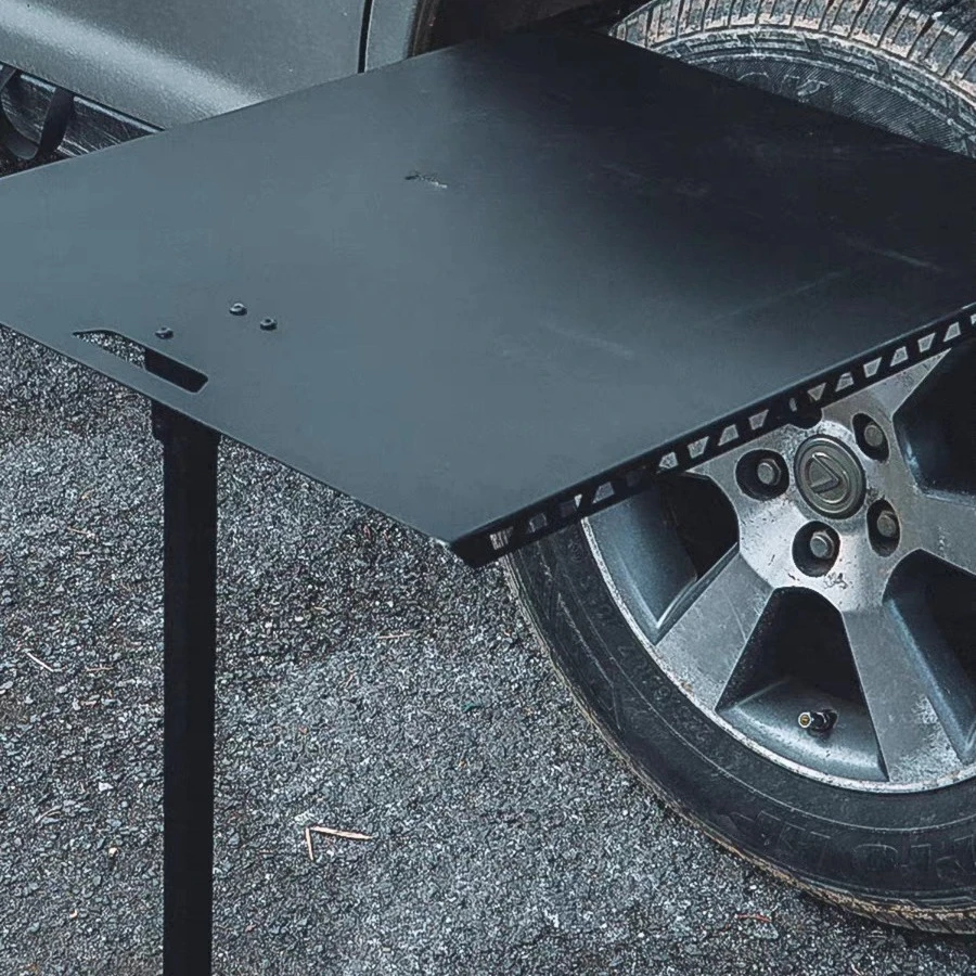 Tire table camping, foldable storage portable outdoor Internet celebrity blackened flat table