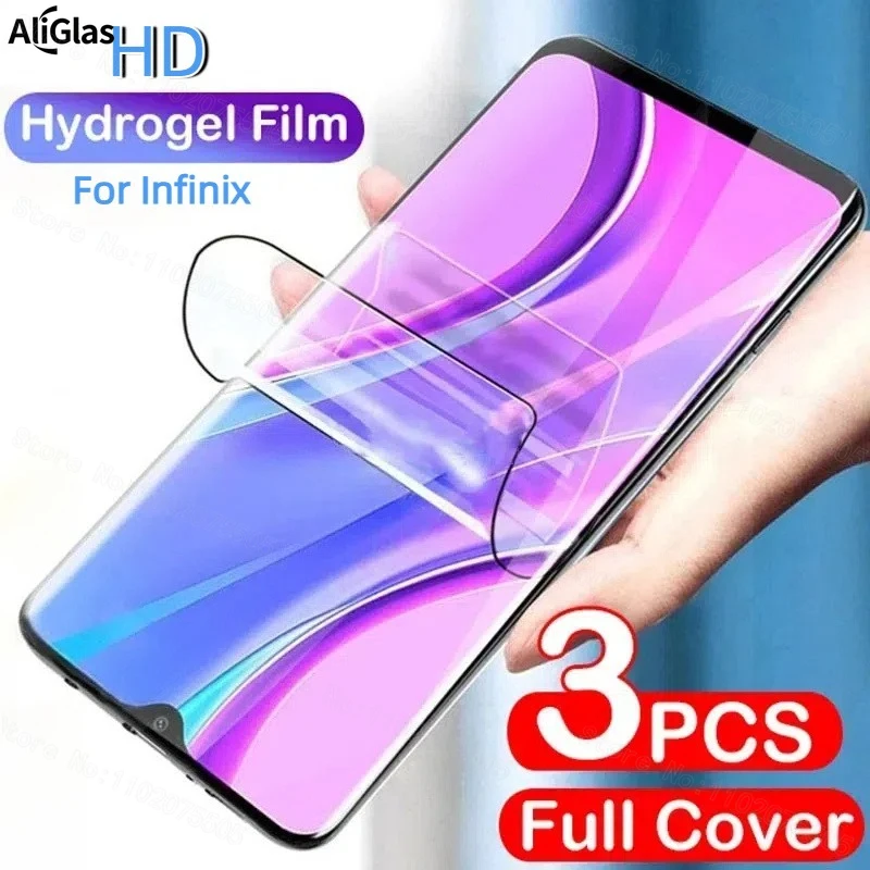 

3pcs Infinix HD Hydrogel Film Screen Protector TPU Material Scratch-Resistant Seamless Fit Full Coverage for Note 40 Pro+ 50 Pro