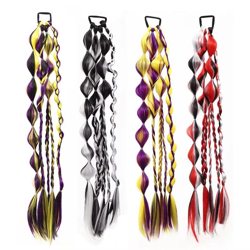 Synthetic Long Braided Ponytail Wig with Elastic Headband