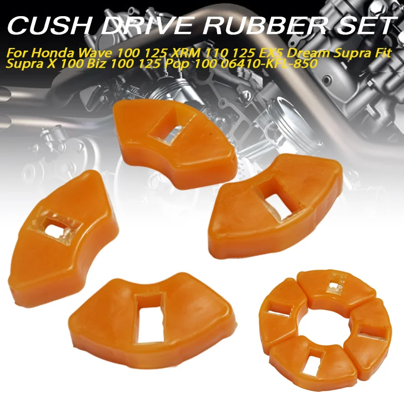 Conjunto de Borrachas Cush Drive 06410-KFL-850 para Wave 100 125 XRM 110 125 EX5 Dream Supra Fit Supra X 100 Biz 100 125 Pop 100